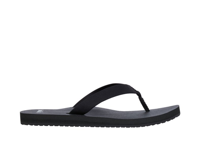 Sanuk Ashland St Vegan Women\'s Flip Flops Black | Canada 184AHK